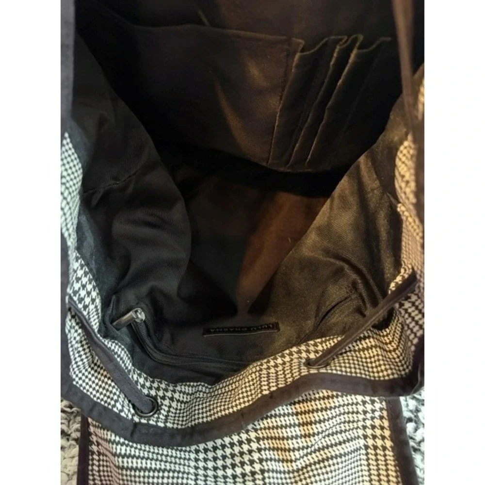 Women's Black & White Houndstooth Lulu Dharma Frasier‎ Backpack